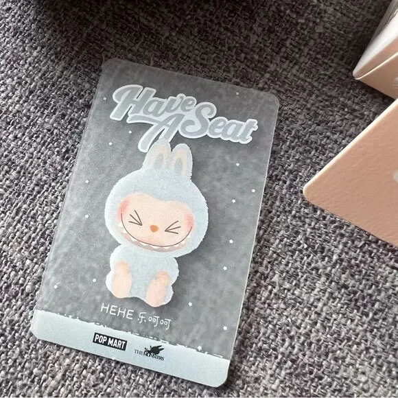 Pop Mart Labubu Have a Seat Hehe Grey NEW